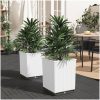 Odlingslådor 2 st vit 30x30x37 cm polypropylen vidaXL – miniatyr 1