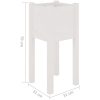 Odlingslådor 2 st vit 31x31x70 cm massiv furu vidaXL – miniatyr 8