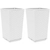 Odlingslådor 2 st vit 32,5x32,5x57 cm PP vidaXL – miniatyr 2