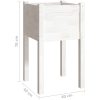 Odlingslådor 2 st vit 40x40x70 cm massiv furu vidaXL – miniatyr 8