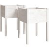 Odlingslådor 2 st vit 50x50x70 cm massiv furu vidaXL – miniatyr 2