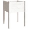 Odlingslådor 2 st vit 50x50x70 cm massiv furu vidaXL – miniatyr 4