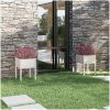 Odlingslådor 2 st vit 50x50x70 cm massiv furu vidaXL – miniatyr 1