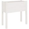 Odlingslådor 2 st vit 70x31x70 cm massiv furu vidaXL – miniatyr 3