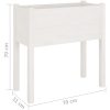 Odlingslådor 2 st vit 70x31x70 cm massiv furu vidaXL – miniatyr 9