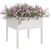 Odlingslådor 2 st vit 70x70x70 cm massiv furu vidaXL – miniatyr 3