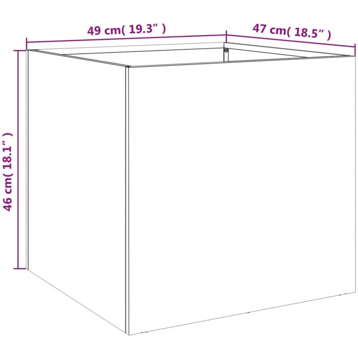 Odlingslådor 2 st vit kallvalsat stål vidaXL 49 x 47 x 46 cm – bild 11