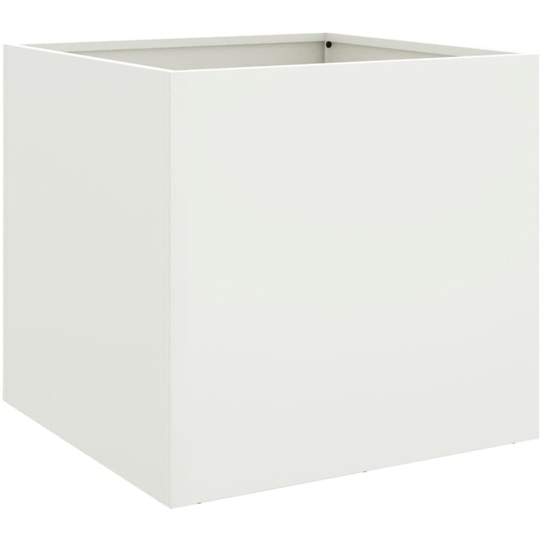 Odlingslådor 2 st vit kallvalsat stål vidaXL 49 x 47 x 46 cm – bild 7