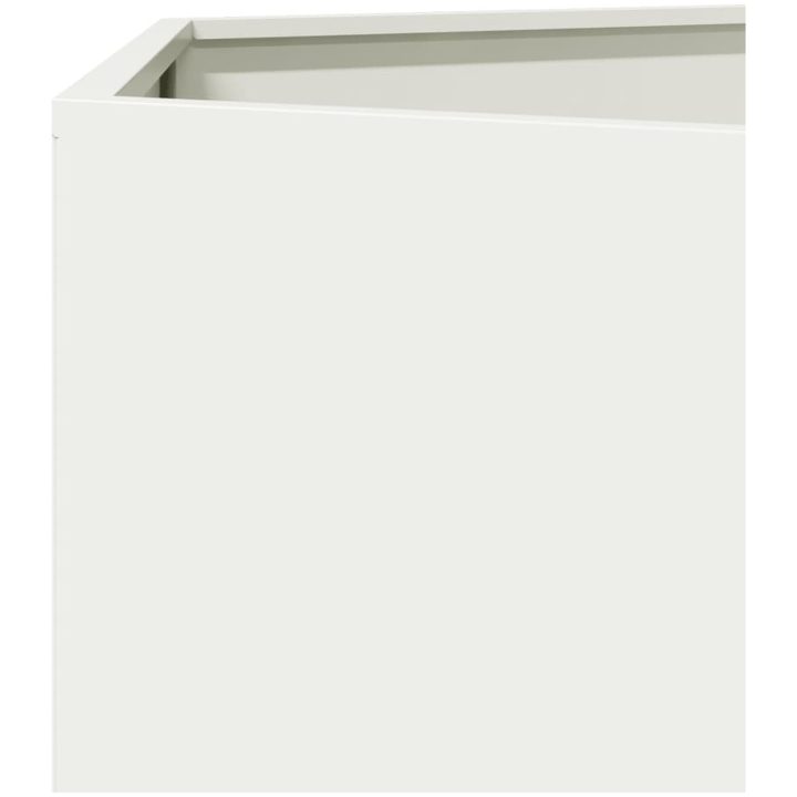 Odlingslådor 2 st vit sexkantig stål vidaXL 46 x 40 x 45 cm – bild 10