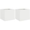 Odlingslådor 2 st vit stål vidaXL 32 x 30 x 29 cm – miniatyr 2