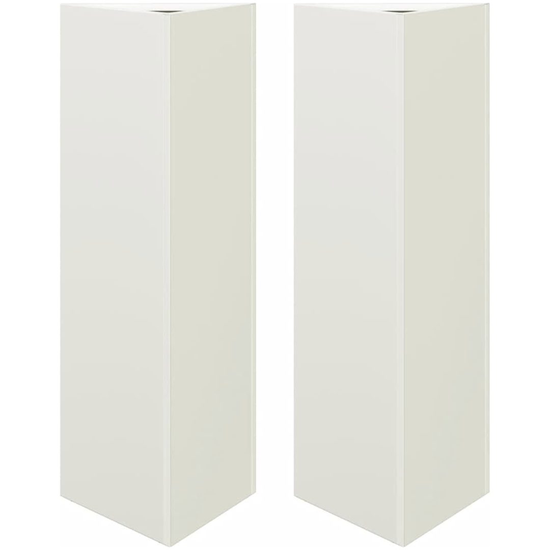 Odlingslådor 2 st vit triangulär stål vidaXL 30 x 26 x 75 cm – bild 2