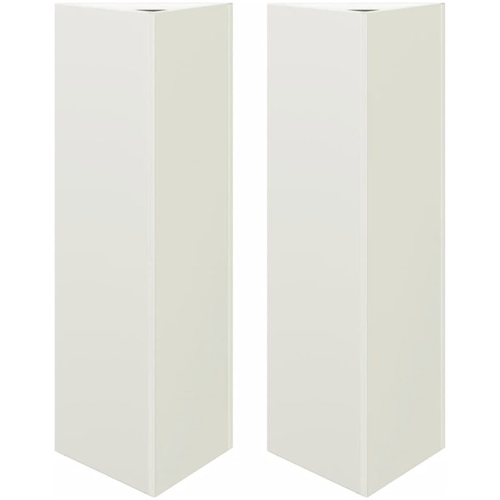 Odlingslådor 2 st vit triangulär stål vidaXL 30 x 26 x 75 cm – bild 2