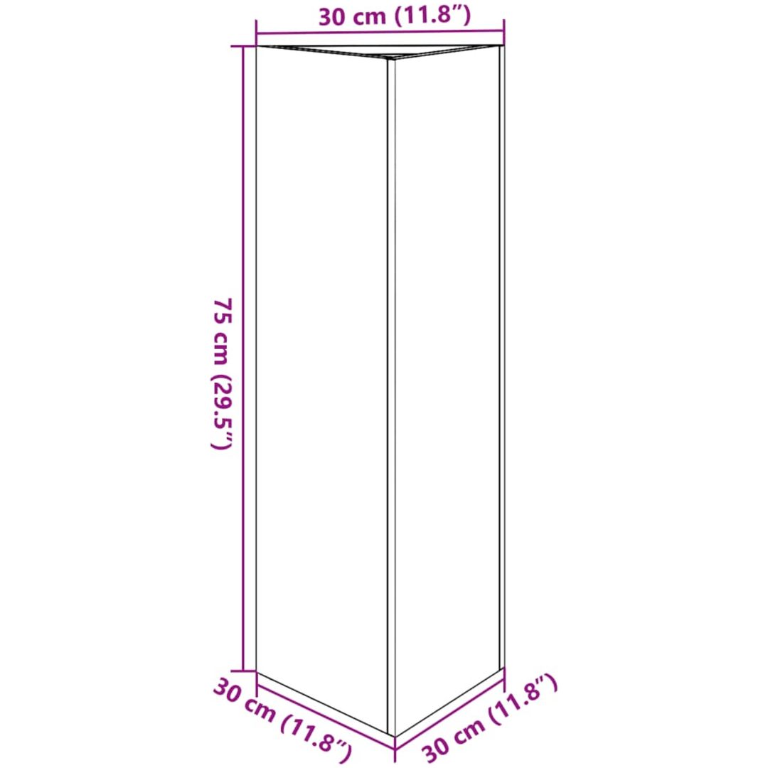 Odlingslådor 2 st vit triangulär stål vidaXL 30 x 26 x 75 cm – bild 12