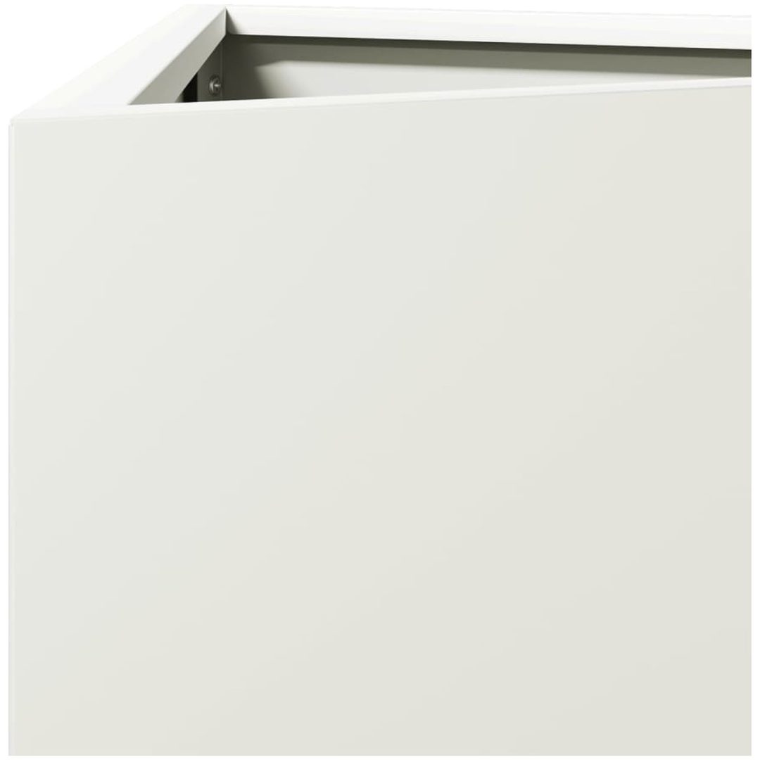 Odlingslådor 2 st vit triangulär stål vidaXL 30 x 26 x 75 cm – bild 9