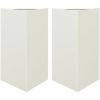 Odlingslådor 2 st vit triangulär stål vidaXL 50 x 43 x 75 cm – miniatyr 2