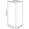 Odlingslådor 2 st vit triangulär stål vidaXL 50 x 43 x 75 cm – miniatyr 12