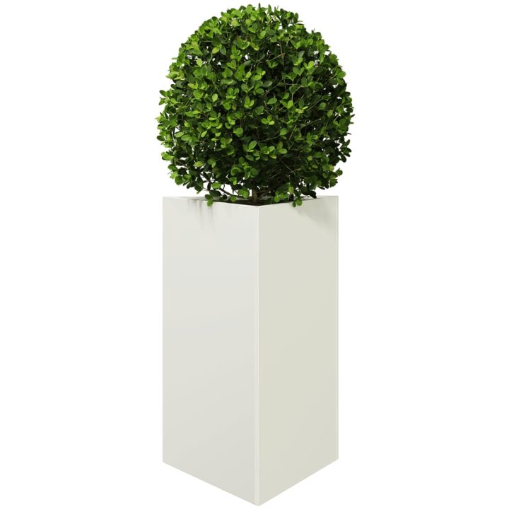 Odlingslådor 2 st vit triangulär stål vidaXL 50 x 43 x 75 cm – bild 4