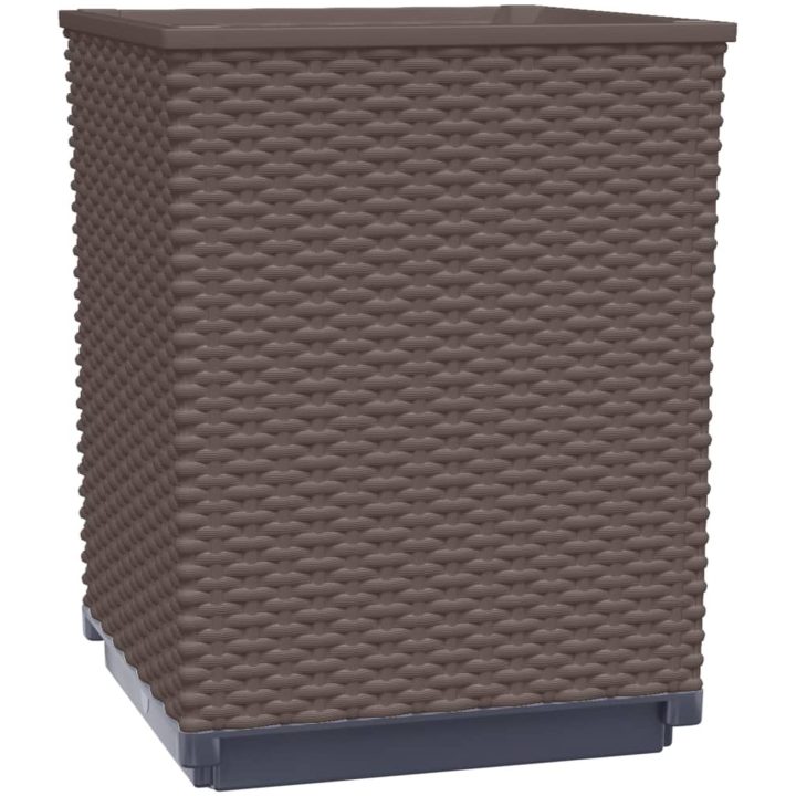 Odlingslådor 4 st brun 30x30x37 cm polypropylen vidaXL – bild 4