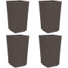 Odlingslådor 4 st brun 32,5x32,5x57 cm PP vidaXL – miniatyr 2