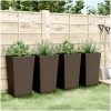Odlingslådor 4 st brun 32,5x32,5x57 cm PP vidaXL – miniatyr 3