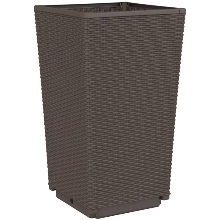 Odlingslådor 4 st brun 32,5x32,5x57 cm PP vidaXL – bild 4