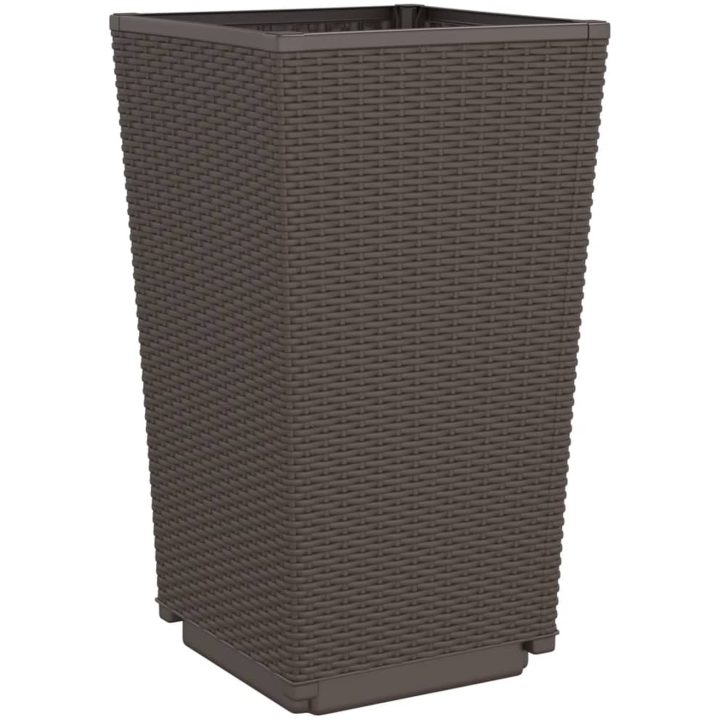 Odlingslådor 4 st brun 32,5x32,5x57 cm PP vidaXL – bild 7