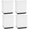 Odlingslådor 4 st vit 30x30x37 cm polypropylen vidaXL – miniatyr 2