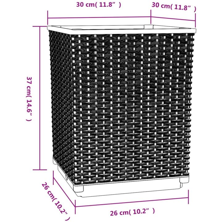 Odlingslådor 4 st vit 30x30x37 cm polypropylen vidaXL – bild 8