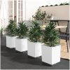 Odlingslådor 4 st vit 30x30x37 cm polypropylen vidaXL – miniatyr 1
