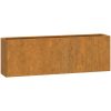 Odlingslådor för vägg 2 st rosttrögt stål 53x10x17 cm vidaXL – miniatyr 5
