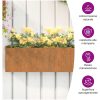 Odlingslådor för vägg 2 st rosttrögt stål 53x10x17 cm vidaXL – miniatyr 10