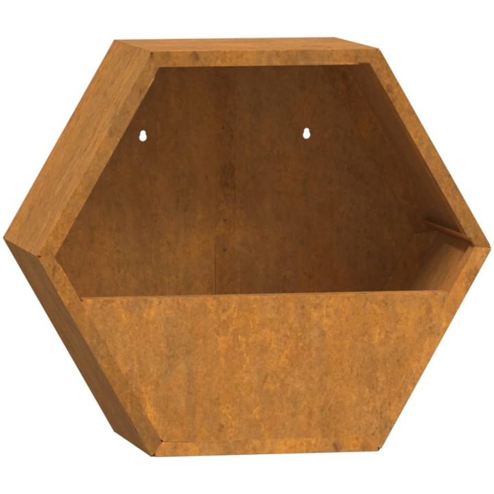 Odlingslådor för vägg 2 st rosttrögt stål vidaXL 30 x 10 x 25 cm – bild 5