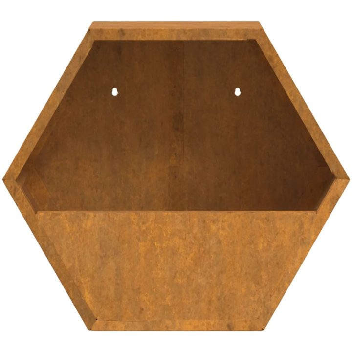 Odlingslådor för vägg 2 st rosttrögt stål vidaXL 30 x 10 x 25 cm – bild 6