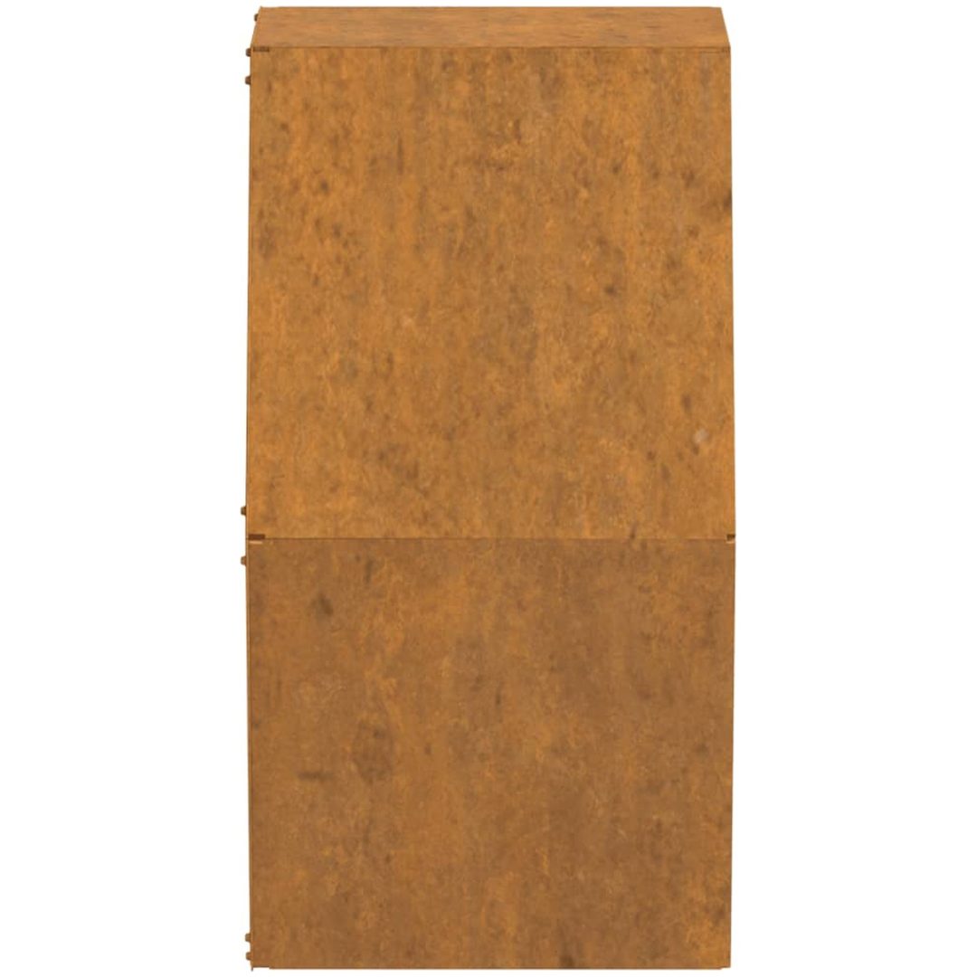Odlingslådor för vägg 2 st rosttrögt stål vidaXL 30 x 10 x 25 cm – bild 7