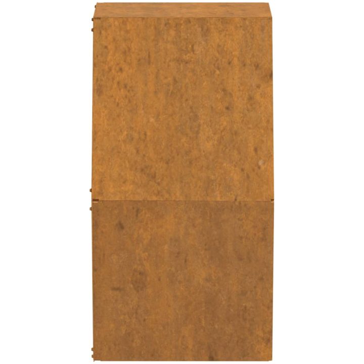 Odlingslådor för vägg 2 st rosttrögt stål vidaXL 30 x 10 x 25 cm – bild 7