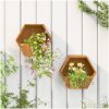 Odlingslådor för vägg 2 st rosttrögt stål vidaXL 30 x 10 x 25 cm – miniatyr 1