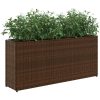 Odlingslådor med 2 krukor 2 st brun 90x20x40 cm konstrotting vidaXL – miniatyr 4