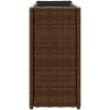 Odlingslådor med 2 krukor 2 st brun 90x20x40 cm konstrotting vidaXL – miniatyr 7