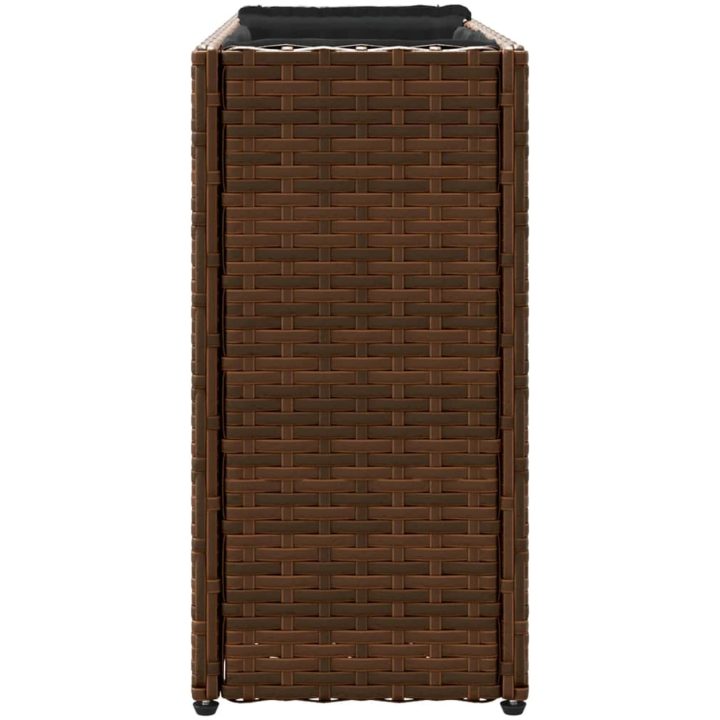 Odlingslådor med 2 krukor 2 st brun 90x20x40 cm konstrotting vidaXL – bild 7