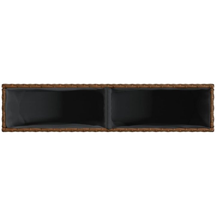Odlingslådor med 2 krukor 2 st brun 90x20x40 cm konstrotting vidaXL – bild 9