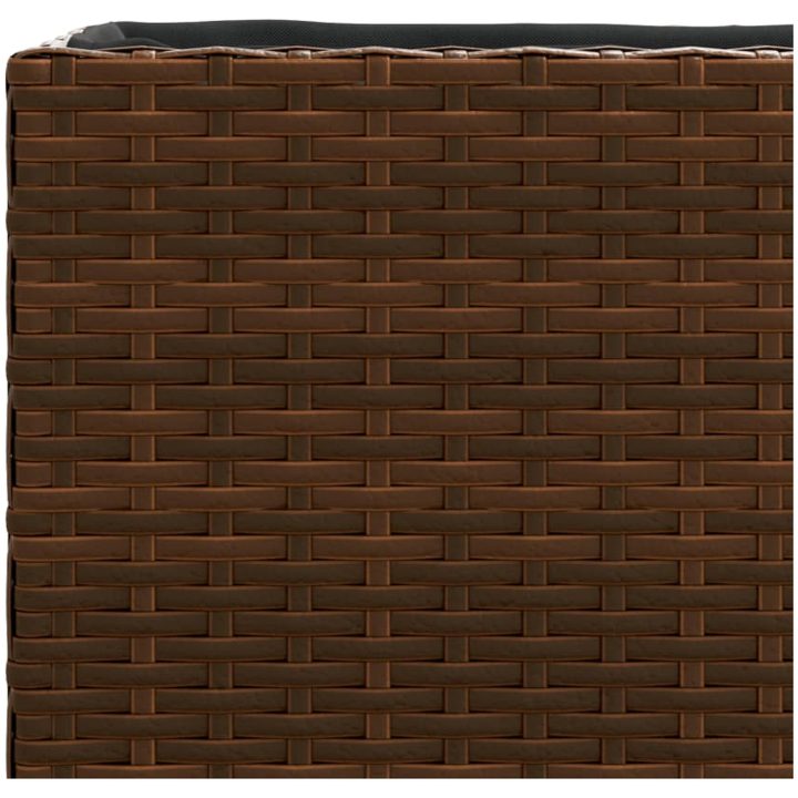 Odlingslådor med 2 krukor 2 st brun 90x20x40 cm konstrotting vidaXL – bild 10