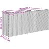 Odlingslådor med 2 krukor 2 st grå 90x20x40 cm konstrotting vidaXL – miniatyr 12