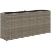 Odlingslådor med 2 krukor 2 st grå 90x20x40 cm konstrotting vidaXL – miniatyr 5