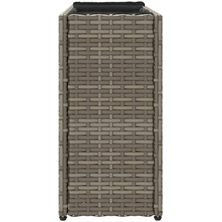 Odlingslådor med 2 krukor 2 st grå 90x20x40 cm konstrotting vidaXL – bild 7