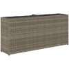 Odlingslådor med 2 krukor 2 st grå 90x20x40 cm konstrotting vidaXL – miniatyr 8