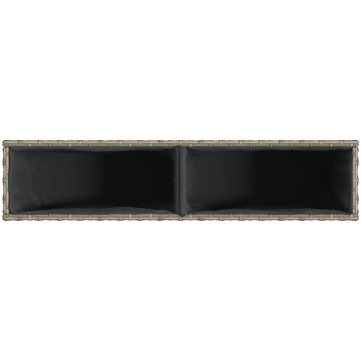 Odlingslådor med 2 krukor 2 st grå 90x20x40 cm konstrotting vidaXL – bild 9