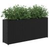 Odlingslådor med 2 krukor 2 st svart 90x20x40 cm konstrotting vidaXL – miniatyr 4