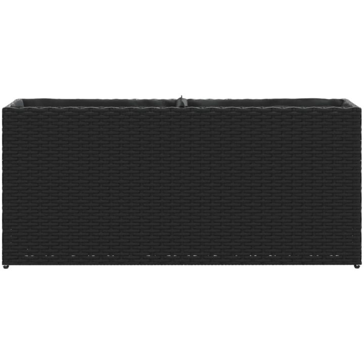 Odlingslådor med 2 krukor 2 st svart 90x20x40 cm konstrotting vidaXL – bild 6