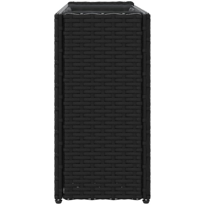 Odlingslådor med 2 krukor 2 st svart 90x20x40 cm konstrotting vidaXL – bild 7