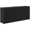 Odlingslådor med 2 krukor 2 st svart 90x20x40 cm konstrotting vidaXL – miniatyr 8